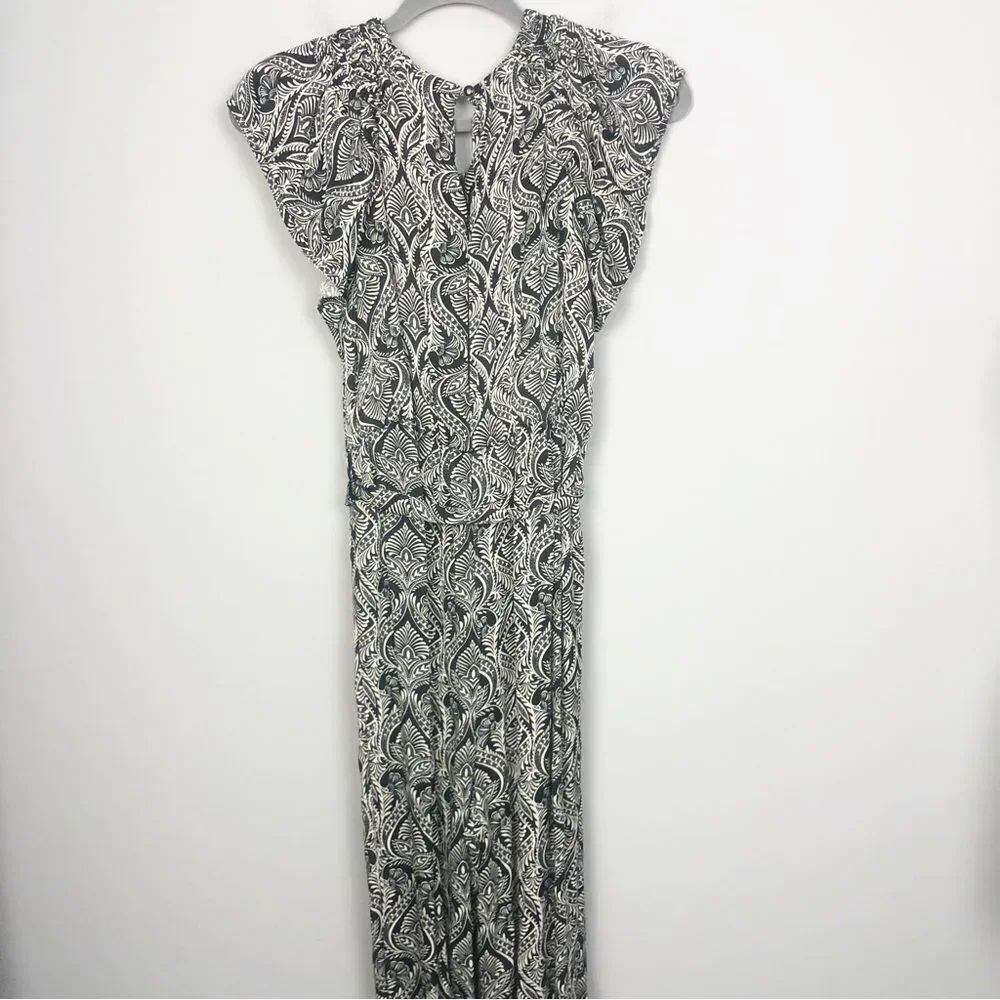 ANTHROPOLOGIE | Zadie Black & White Patterned Belted Jumpsuit Women’s Size 0 - Picture 12 of 14